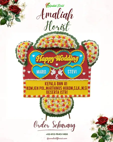 Papan Bunga Pernikahan Karangpetir